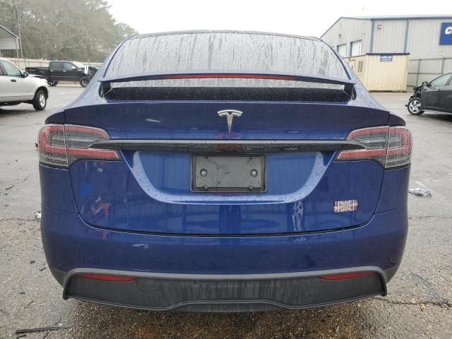 7SAXCBE66NF343860 - 2022 TESLA MODEL X BLUE photo 6