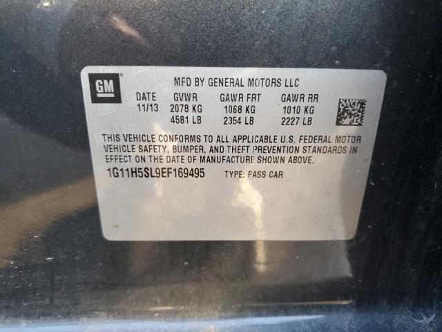 1G11H5SL9EF169495 - 2014 CHEVROLET MALIBU LTZ შავი ფოტო 12