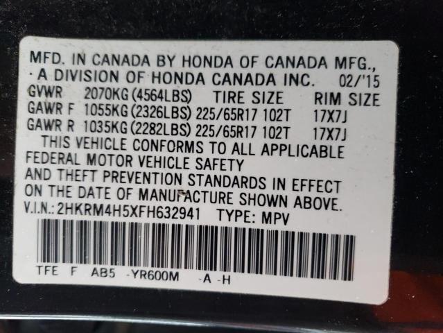 2HKRM4H5XFH632941 - 2015 HONDA CR-V EX GRAY photo 14