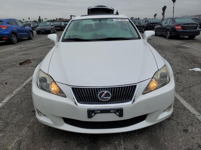 JTHBF5C28A5109715 - 2010 LEXUS IS 250 WHITE photo 5