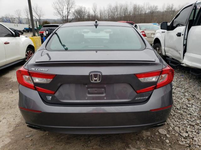 1HGCV1F36JA234890 - 2018 HONDA ACCORD SPORT GRAY photo 6