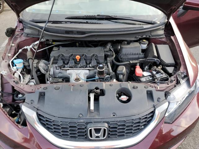 19XFB2F59EE222960 - 2014 HONDA CIVIC LX BURGUNDY photo 11