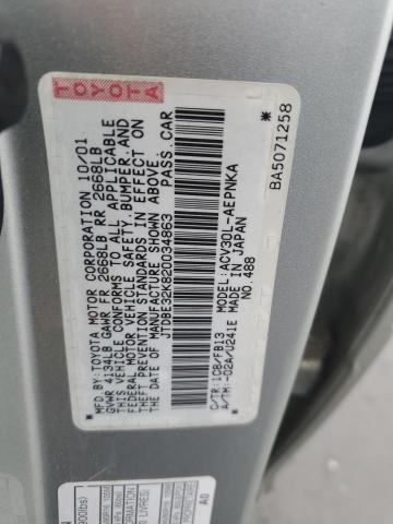 JTDBE32K820034863 - 2002 TOYOTA CAMRY LE SILVER photo 12