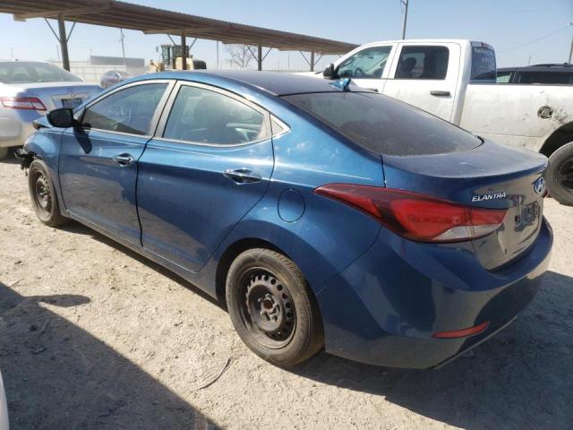 KMHDH4AE3EU135965 - 2014 HYUNDAI ELANTRA SE BLUE photo 2