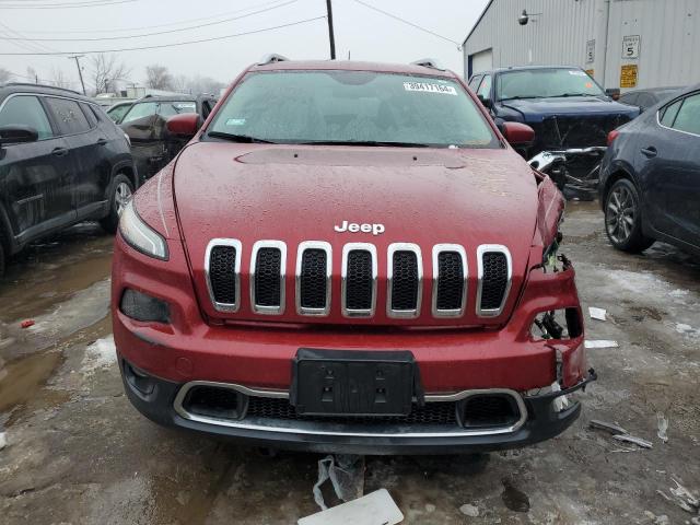 1C4PJMDS5FW564540 - 2015 JEEP CHEROKEE LIMITED RED photo 5