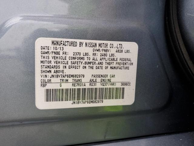 JN1BV7AP6EM682979 - 2014 INFINITI Q50 BASE BLUE photo 12