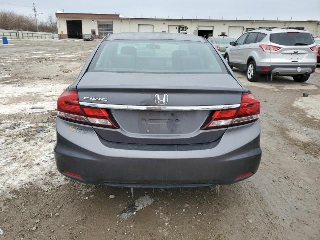 19XFB2F52EE020722 - 2014 HONDA CIVIC LX GRAY photo 6