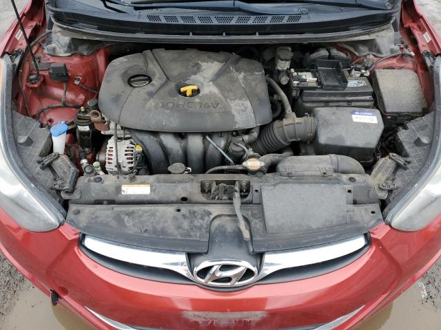 KMHDH4AE2BU128971 - 2011 HYUNDAI ELANTRA GLS RED photo 11