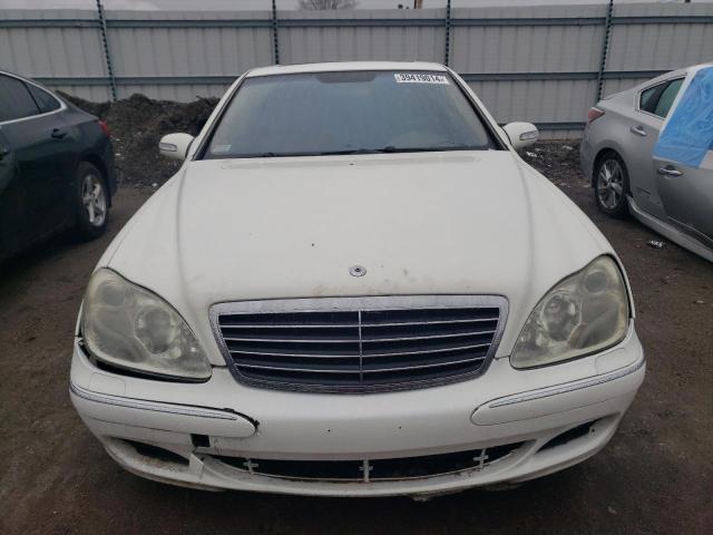 WDBNG75J06A479498 - 2006 MERCEDES-BENZ S 500 WHITE photo 5