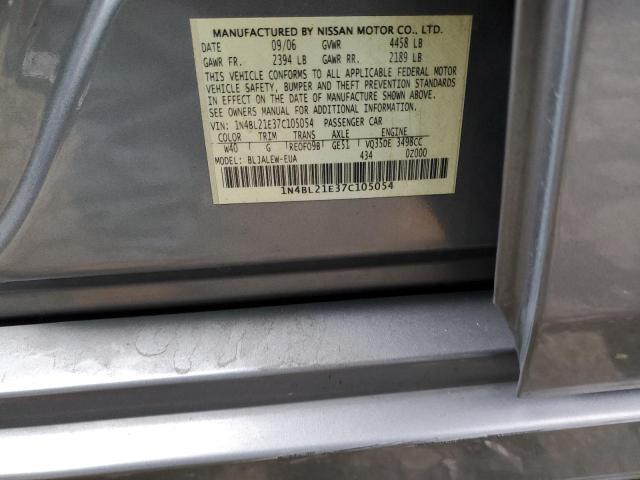 1N4BL21E37C105054 - 2007 NISSAN ALTIMA 3.5SE GRAY photo 12