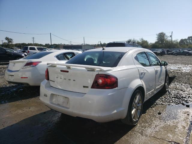 1C3CDZEG8CN258709 - 2012 DODGE AVENGER SXT WHITE photo 4