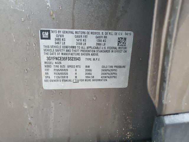 3GYFNCE36FS623943 - 2015 CADILLAC SRX PERFORMANCE COLLECTION Қоңыр фото 13