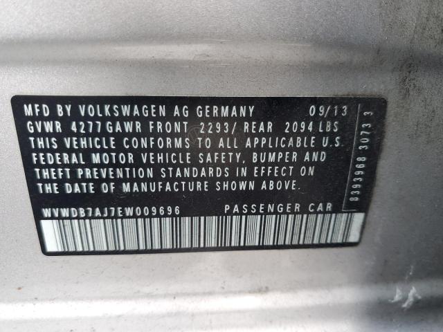 WVWDB7AJ7EW009696 - 2014 VOLKSWAGEN GOLF GRAY photo 12