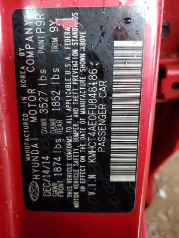 KMHCT4AE0FU848186 - 2015 HYUNDAI ACCENT GLS RED photo 13