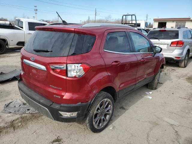 MAJ6P1WL7JC192441 - 2018 FORD ECOSPORT TITANIUM RED photo 3