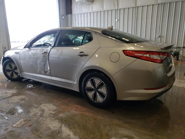 KNAGM4ADXC5035015 - 2012 KIA OPTIMA HYBRID GRAY photo 2