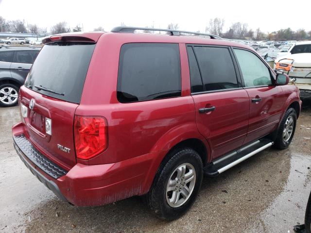 2HKYF18755H544366 - 2005 HONDA PILOT EXL BURGUNDY photo 3