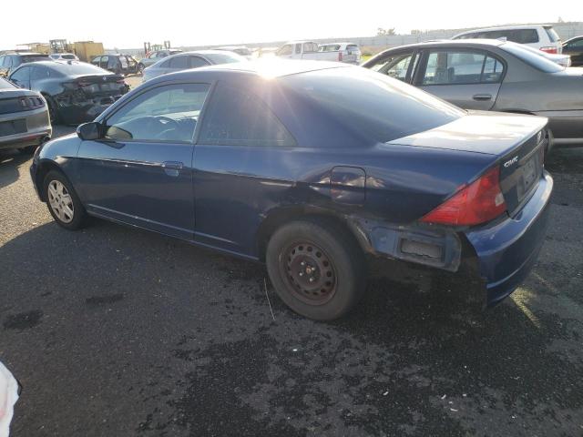 1HGEM22583L078027 - 2003 HONDA CIVIC LX BLUE photo 2