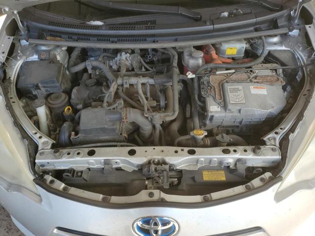 JTDKDTB38D1534286 - 2013 TOYOTA PRIUS C SILVER photo 11