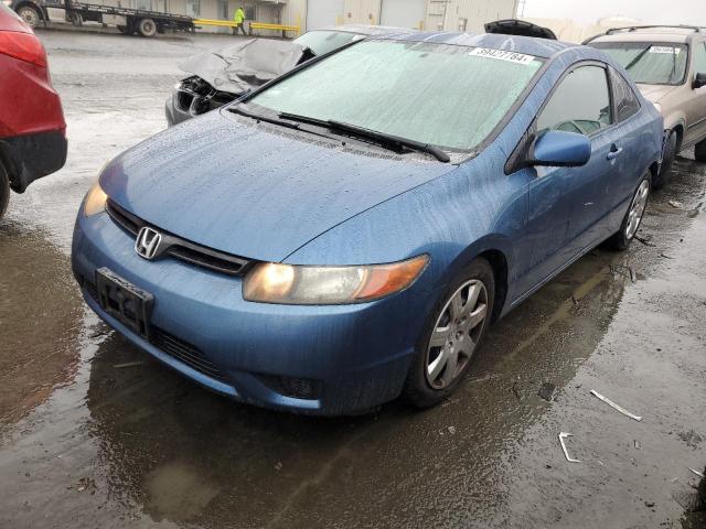 2HGFG12637H549504 - 2007 HONDA CIVIC LX BLUE photo 1