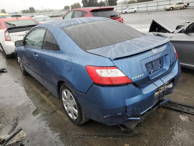 2HGFG12637H549504 - 2007 HONDA CIVIC LX BLUE photo 2