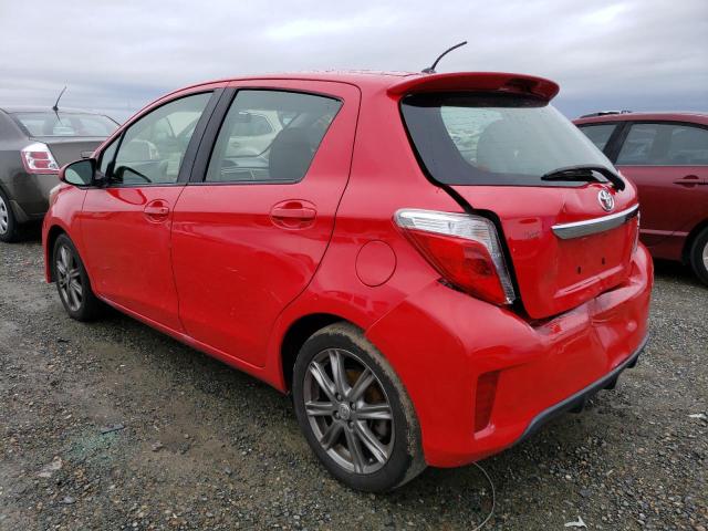 JTDKTUD37DD550340 - 2013 TOYOTA YARIS RED photo 2