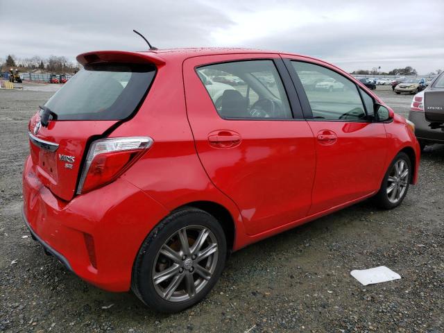 JTDKTUD37DD550340 - 2013 TOYOTA YARIS RED photo 3