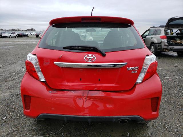 JTDKTUD37DD550340 - 2013 TOYOTA YARIS RED photo 6