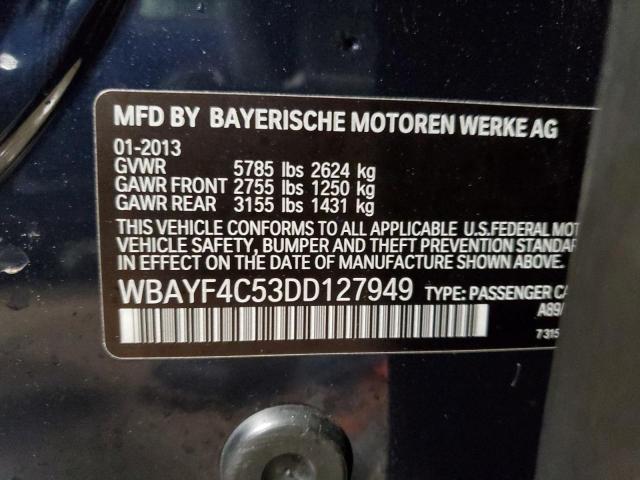 WBAYF4C53DD127949 - 2013 BMW 740 LXI BLUE photo 12