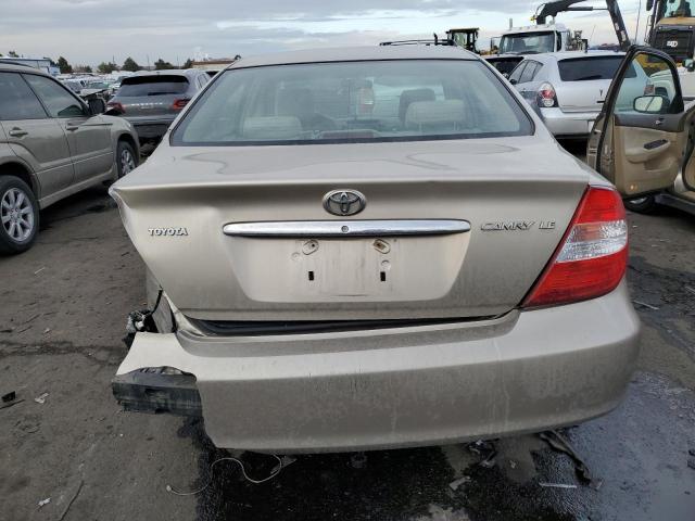 JTDBE32K330160260 - 2003 TOYOTA CAMRY LE GOLD photo 6