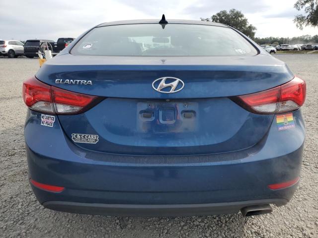 KMHDH4AH0FU229653 - 2015 HYUNDAI ELANTRA SE BLUE photo 6