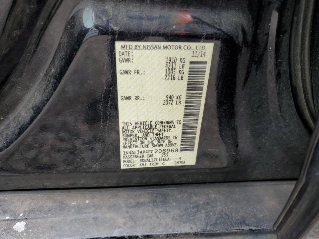 1N4AL3AP4FC208968 - 2015 NISSAN ALTIMA 2.5 BLACK photo 12