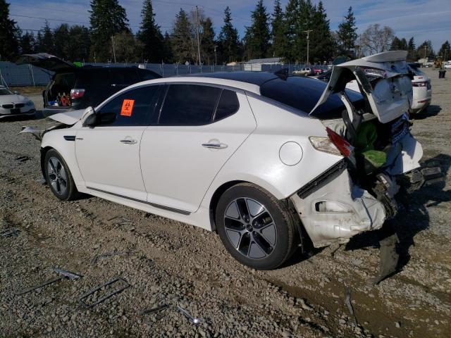 KNAGM4AD2D5049329 - 2013 KIA OPTIMA HYBRID WHITE photo 2