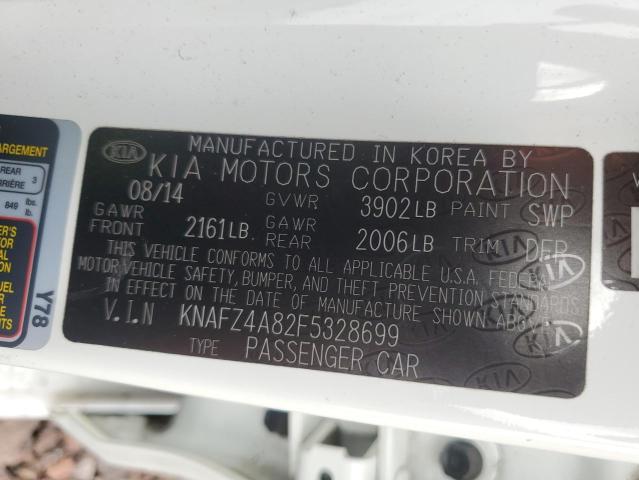 KNAFZ4A82F5328699 - 2015 KIA FORTE EX WHITE photo 13