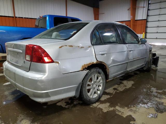 2HGES16625H015508 - 2005 HONDA CIVIC LX SILVER photo 3