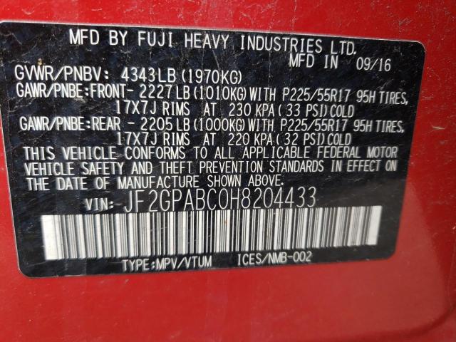 JF2GPABC0H8204433 - 2017 SUBARU CROSSTREK PREMIUM 黑色 照片 13