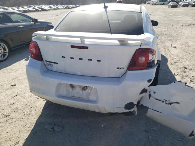 1C3CDZCB2EN117726 - 2014 DODGE AVENGER SXT WHITE photo 6