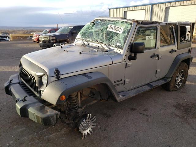 1C4HJWDGXGL135652 - 2016 JEEP WRANGLER U SPORT SILVER photo 1