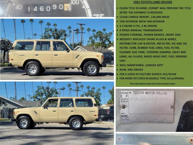 JT3FJ60G8C0028872 - 1982 TOYOTA LAND CRUIS FJ60 TAN photo 10