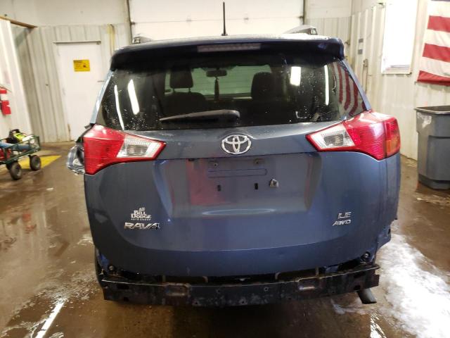 JTMBFREV2DD001262 - 2013 TOYOTA RAV4 LE BLUE photo 6