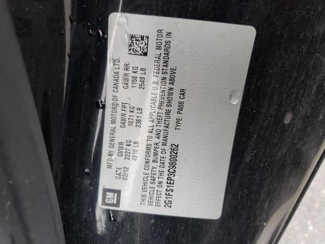 2G1FS1EP3C9800262 - 2012 CHEVROLET CAMARO ZL1 黑色 照片 12