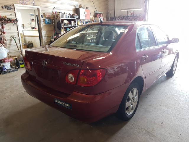 1NXBR32E03Z111729 - 2003 TOYOTA COROLLA CE RED photo 4