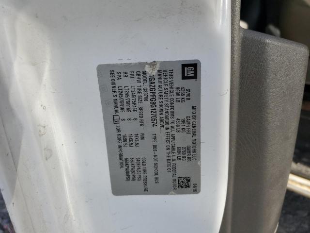 1GAZGPFG8G1270574 - 2016 CHEVROLET EXPRESS G3 LT WHITE photo 13