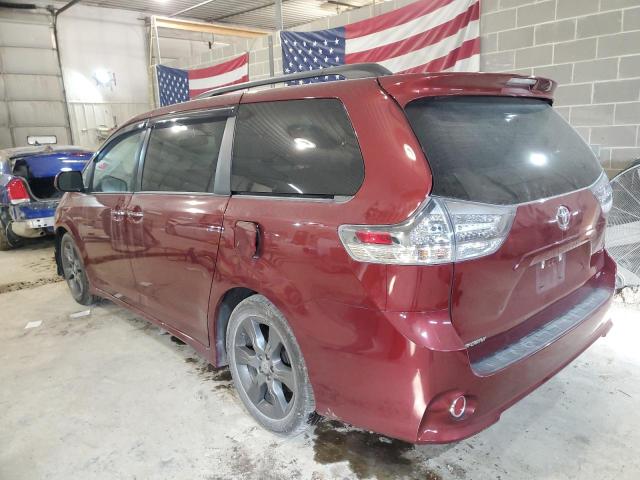 5TDXK3DC8FS598990 - 2015 TOYOTA SIENNA SPORT MAROON photo 2