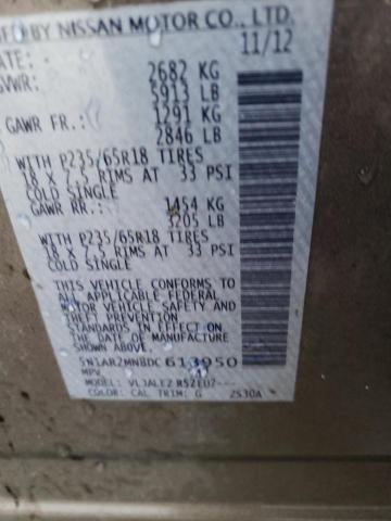 5N1AR2MN8DC613950 - 2013 NISSAN PATHFINDER S GRAY photo 13