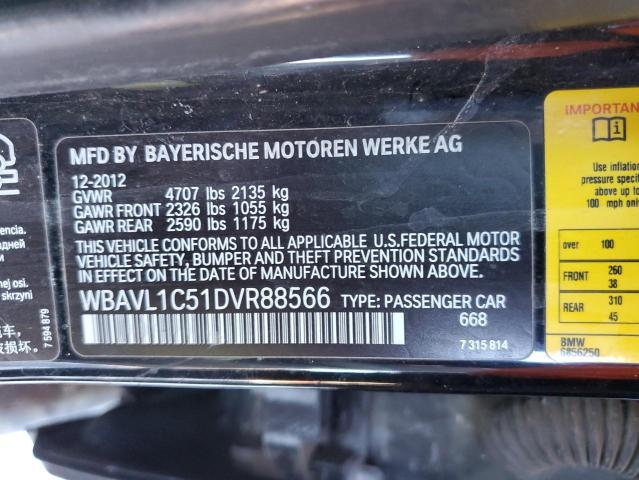 WBAVL1C51DVR88566 - 2013 BMW X1 XDRIVE28I BLACK photo 13