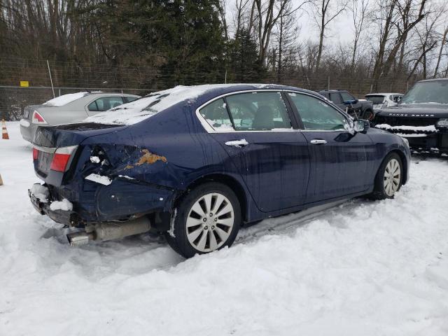 1HGCR2F86DA045537 - 2013 HONDA ACCORD EXL BLUE photo 3