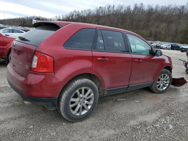 2FMDK4JC1DBB28002 - 2013 FORD EDGE SEL RED photo 3