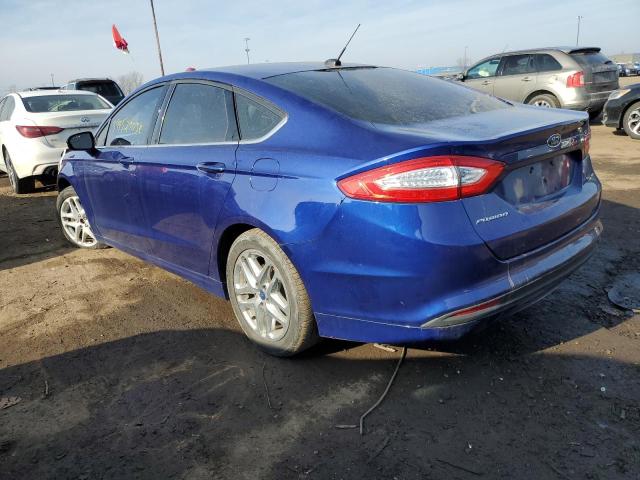 3FA6P0H70ER324540 - 2014 FORD FUSION SE BLUE photo 2