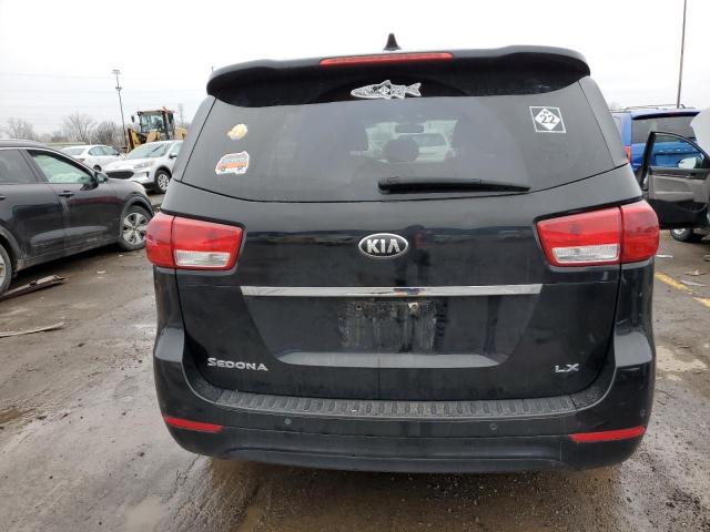 KNDMB5C10G6178401 - 2016 KIA SEDONA LX BLACK photo 6